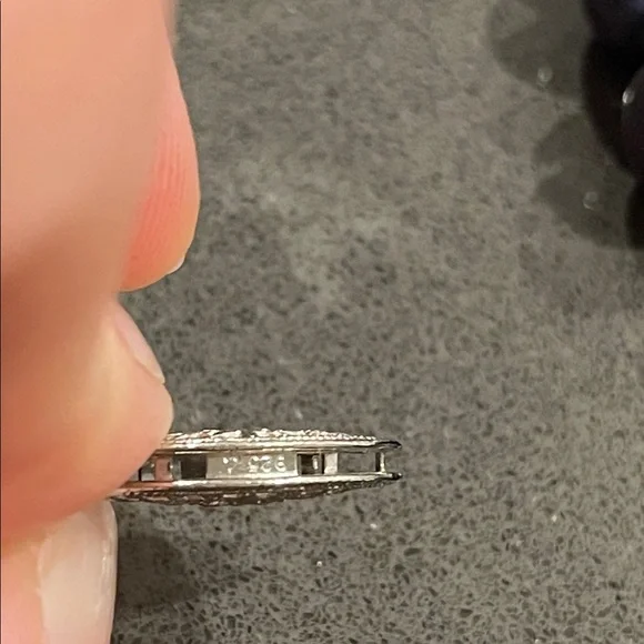 Blue Gray Pearl Necklace with 925 Silver Fish Hook Clasp - Picture 12 of 17